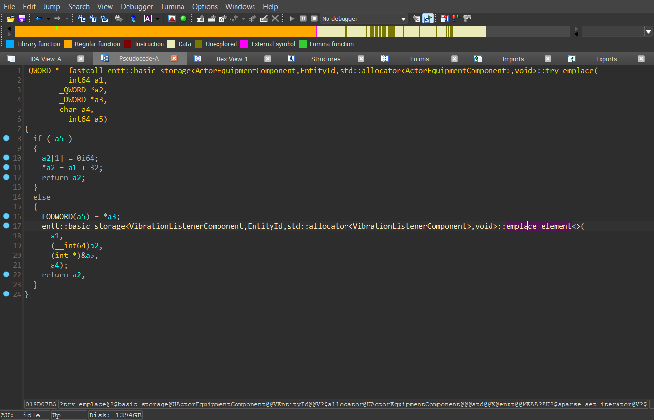 entt::basic_storage<T, EntityId>::try_emplace